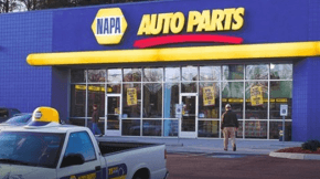 The outside of a Napa auto parts store
