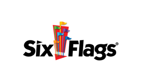 Six Flags logo.