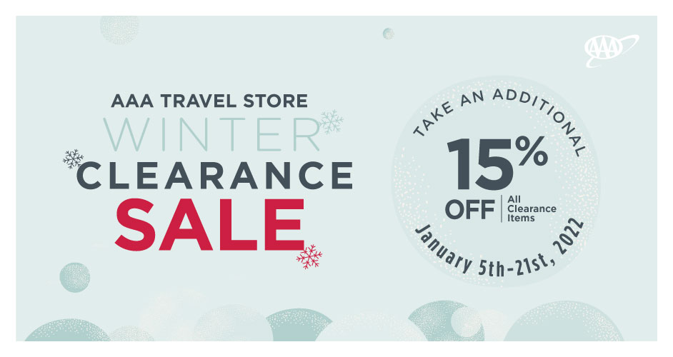 AAA Travel Store Winter Clearance Sale 