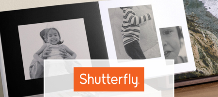 Image of framed photos with the shutterfly logo